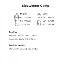 Sleeping Bags, Pads, & Pillows Big Agnes Sidewinder Camp 20