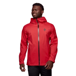 Mens Tops Black Diamond M Stormline Stretch Rain Jacket