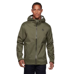 Mens Tops Black Diamond M Stormline Stretch Rain Jacket
