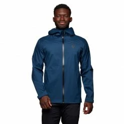 Mens Tops Black Diamond M Stormline Stretch Rain Jacket