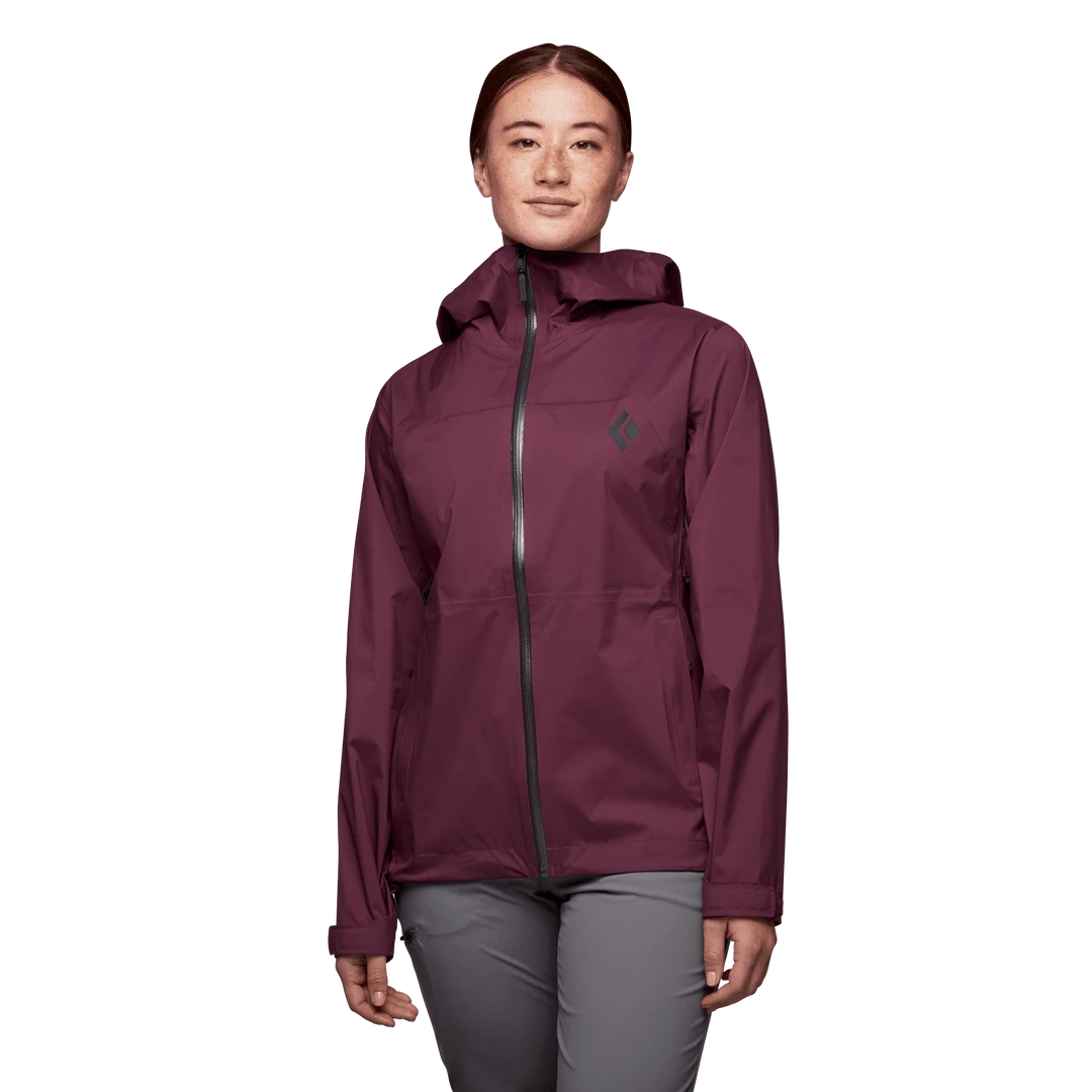 Black Diamond W Stormline Stretch Rain Jacket Womens Tops Black Diamond W Stormline Stretch Rain Jacket Womens Tops