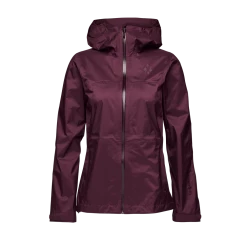Womens Tops Black Diamond W Treeline Rain Shell