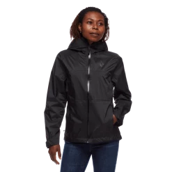Womens Tops Black Diamond W Treeline Rain Shell